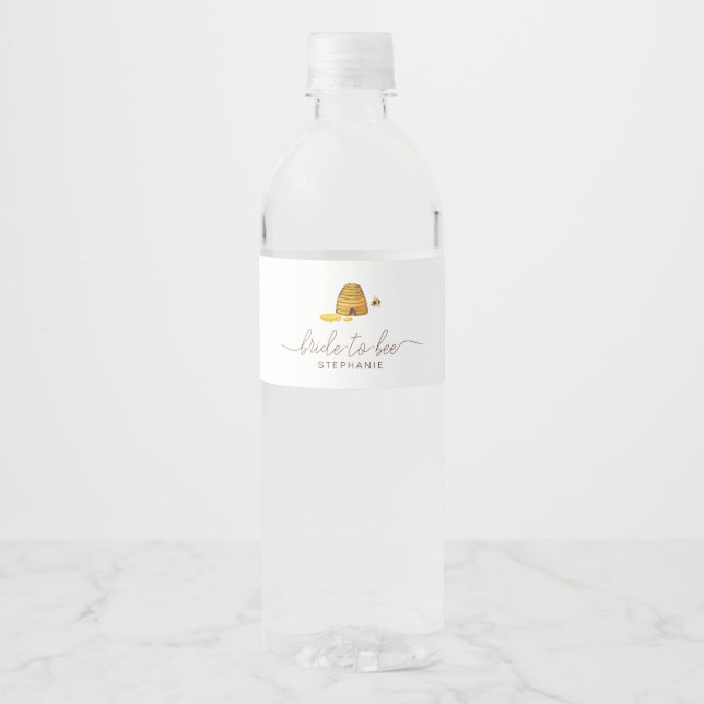 Brautbiene-Etikett Wasserflaschenetikett (Vorderseite)