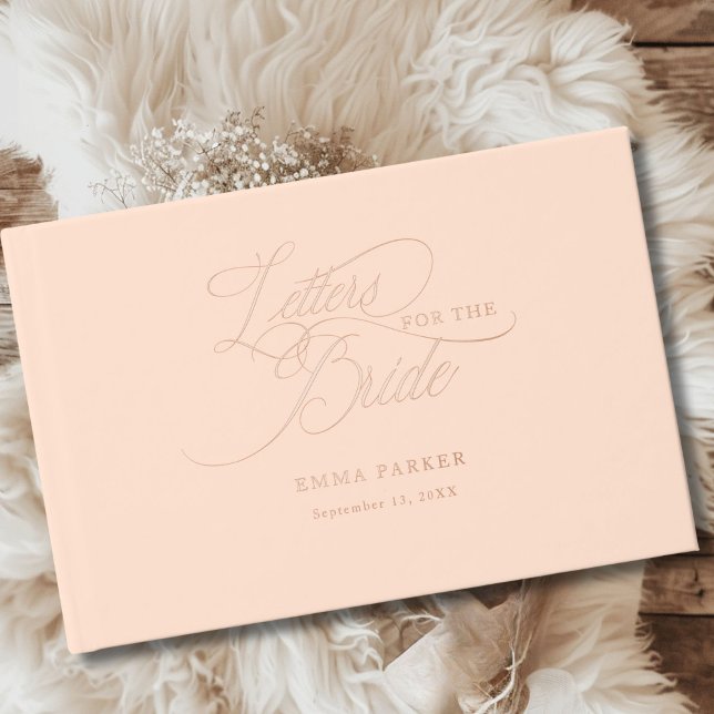 Brautbriefe, Rose-Gold- Gästebuch (Letters to the Bride, Rose-Gold-Foil, Peach Guest Book)