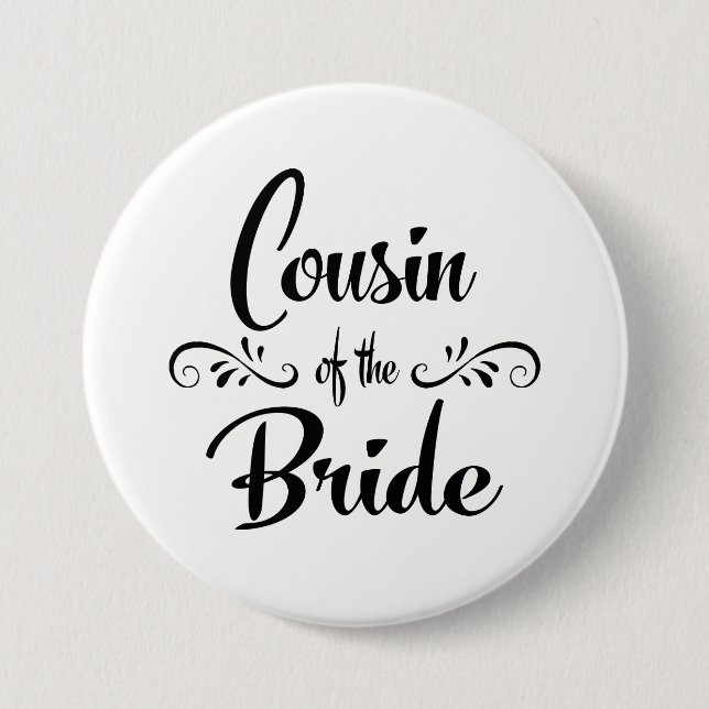 Brautcousine Hochzeitsprobe Dinner Button (Vorderseite)