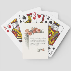 Brautdeck Hochzeitsgunst Vintage Rote Rosen Spielkarten