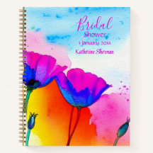 Brautdusche Aquarell Blumen Kalifornischer Mohn