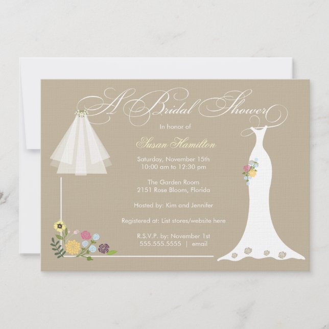 Brautdusche Einladung (Vorderseite)