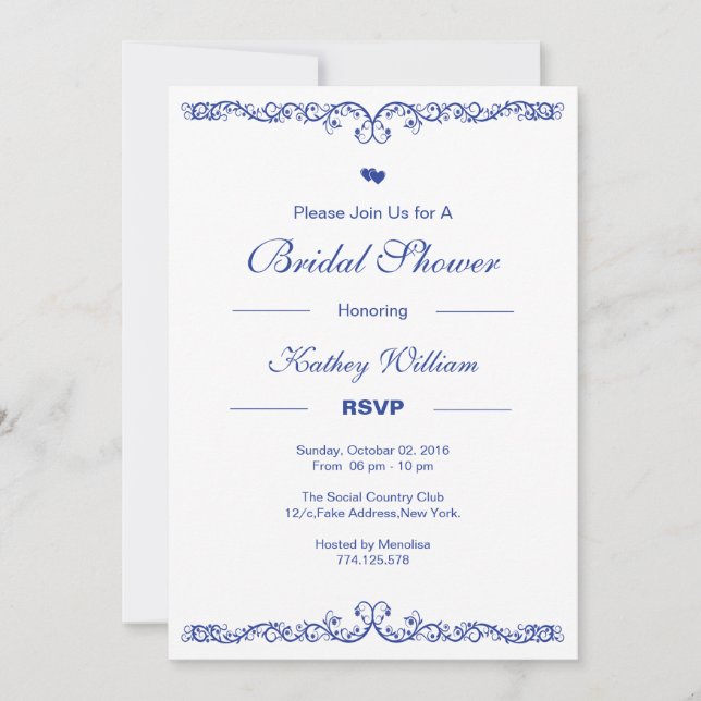 Brautdusche Einladung (Vorderseite)