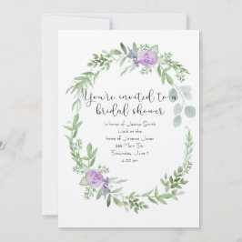 Brautdusche Einladung Lavendel und Grün