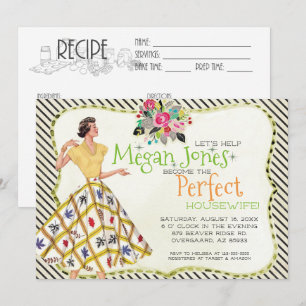 Brautdusche Einladung   Retro-Hausfrau