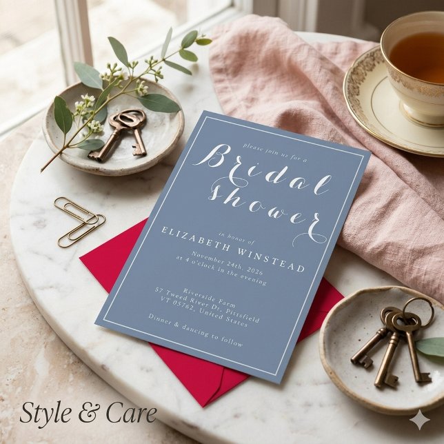 Brautdusche Einladung - schön und elegant (Bridal Shower Invitation - Beautiful & Elegant)