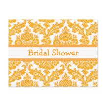 Brautdusche, eleganter gelber Damast