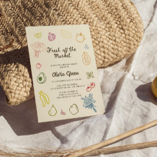 Brautdusche frisch vom Markt Einladung