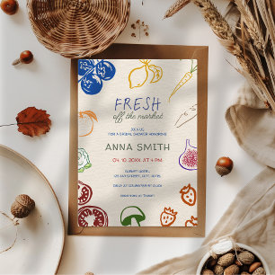 Brautdusche frisch vom Markt Einladung