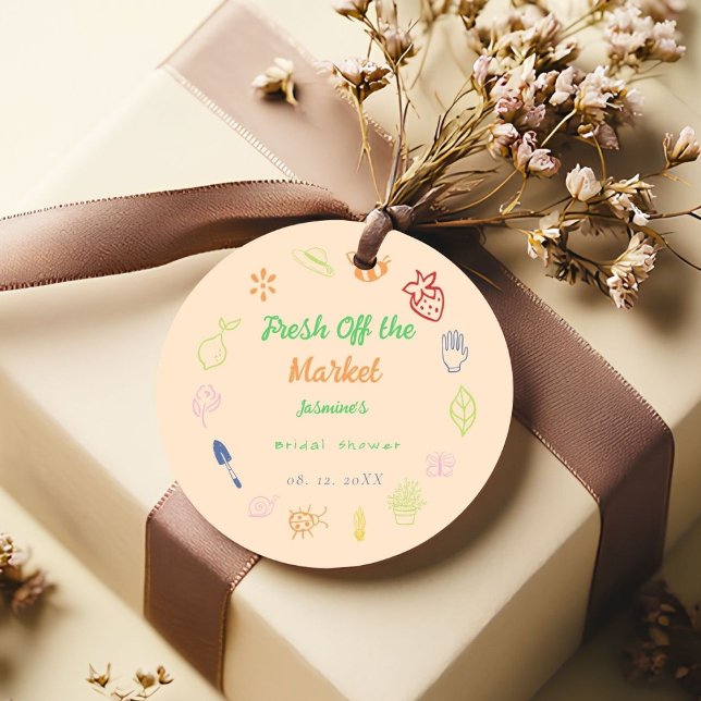 Brautdusche frisch vom Markt Geschenkanhänger (Von Creator hochgeladen)