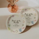 Brautdusche frisch vom Markt Pappteller<br><div class="desc">Feiern Sie Liebe und neue Anfänge mit unseren zauberhaften "Off The Market" Brautparty Papier Teller, inspiriert durch den Charme und die Dynamik eines Bauern Markt. Diese einzigartigen Teller aus Papier sind die perfekte Ergänzung zu einer fröhlichen Ansammlung, mit bunten, handgezeichnet Ikonen von frischen Früchten, knusprigen Gemüsesorten und wunderschönen Blume Bouquets....</div>