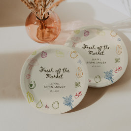 Brautdusche frisch vom Markt Pappteller