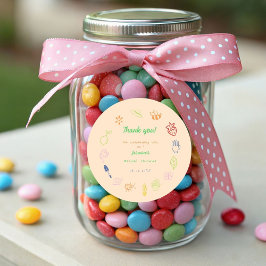 Brautdusche frisch vom Markt Runder Aufkleber