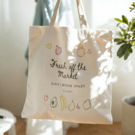 Brautdusche frisch vom Markt Tragetasche