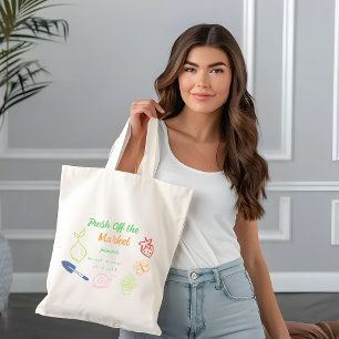 Brautdusche frisch vom Markt Tragetasche