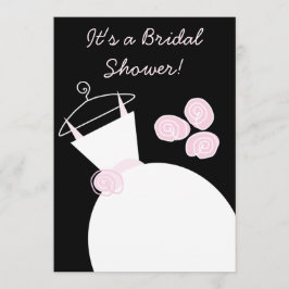 Brautdusche Hochzeitgown Rosa Brautdusche Einladun Einladung