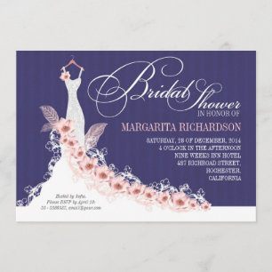 Brautdusche mit Hochzeitskleid Einladung