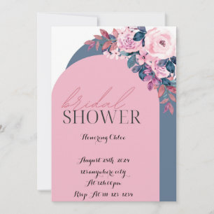 Brautduscheinladung, floral, digital einladung
