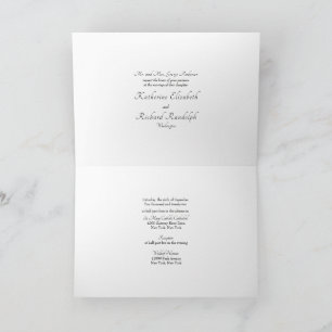Brauteltern Formale Weiße Hochzeitskarte Karte