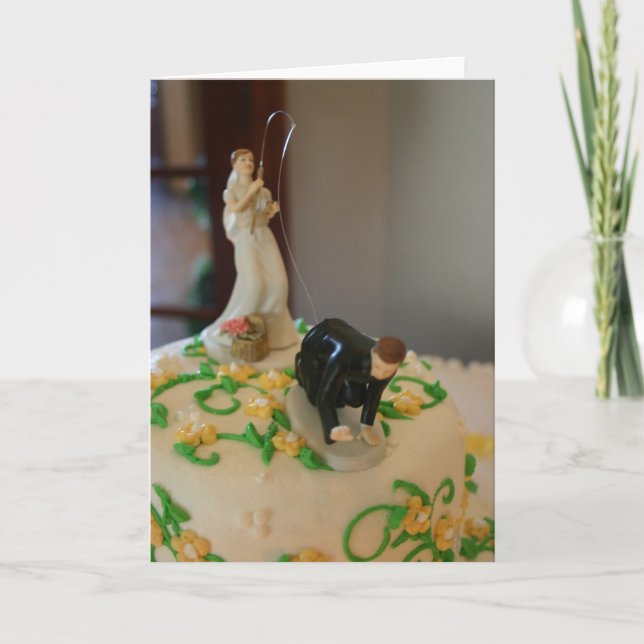 Brautfischen für einzigartige Hochzeitskarte des Karte (Vorderseite)