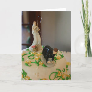 Brautfischen für einzigartige Hochzeitskarte des Karte