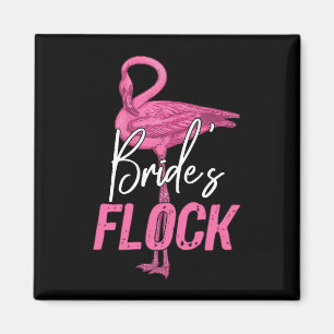 Brautflocke, Flamingo Brautjungfer Brautparty Magnet
