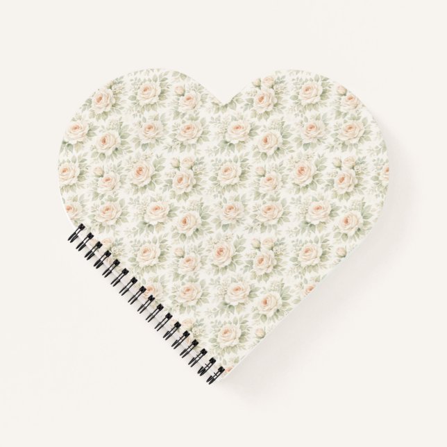 Brautflorales Muster Notizbuch (Vorderseite)
