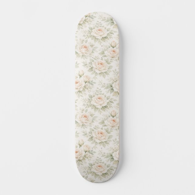 Brautflorales Muster Skateboard (Vorderseite)