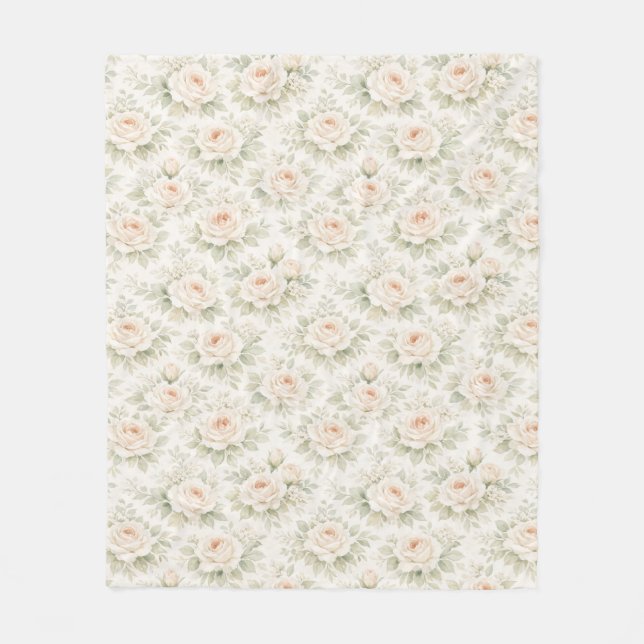 Brautfloralmuster Fleecedecke (Vorderseite)