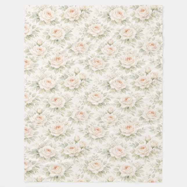 Brautfloralmuster Fleecedecke (Vorderseite)