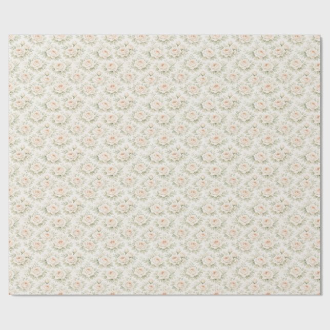 Brautfloralmuster Geschenkpapier (Flach)