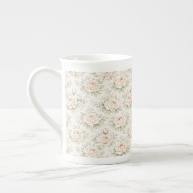 Brautfloralmuster Prozellantasse (Links)