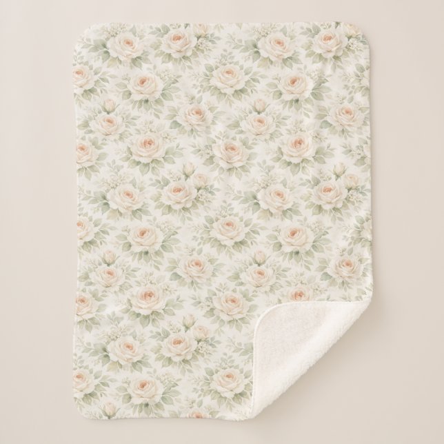 Brautfloralmuster Sherpadecke (Vorderseite)