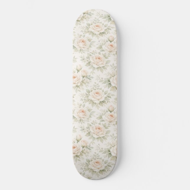 Brautfloralmuster Skateboard (Vorderseite)