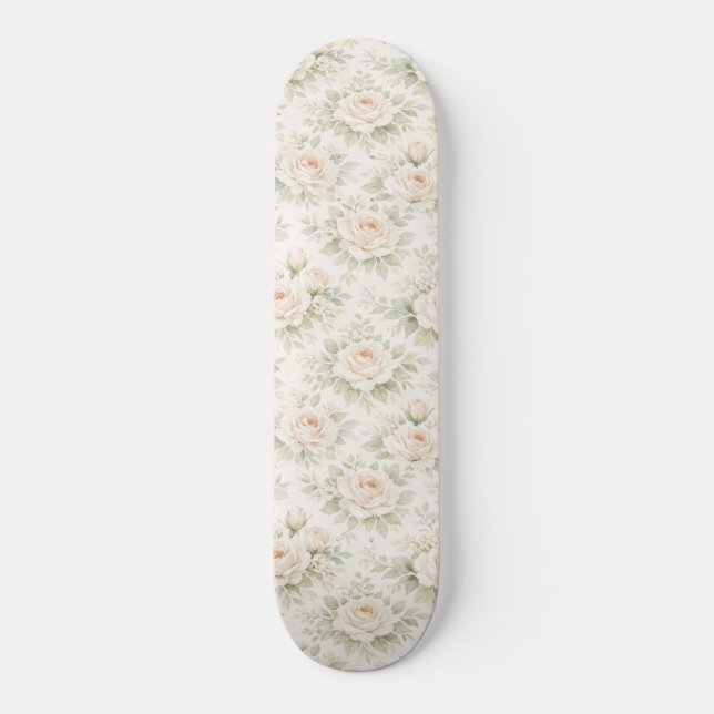 Brautfloralmuster Skateboard (Vorderseite)