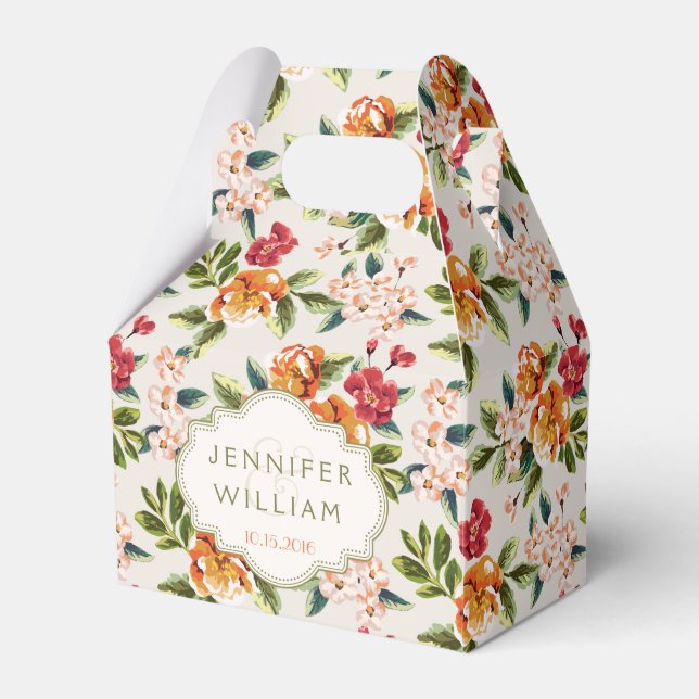 Brautgarten Hochzeit Elegantes Vintages Ambiente Geschenkschachtel (Vorderseite)