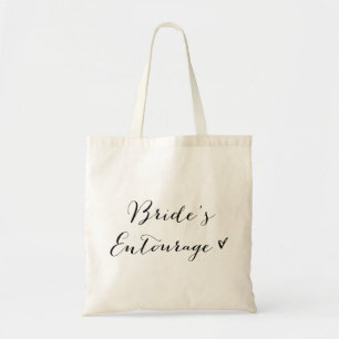 Brautgefolge Schwarze moderne Kalligrafie-Tasche Tragetasche