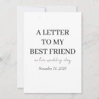 Brautgeschenke | Personalisiertes "An meine beste