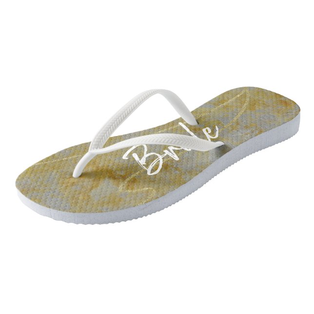 Brautgeschenke Sandals Silver Lining Flip Flops (Schrägansicht)