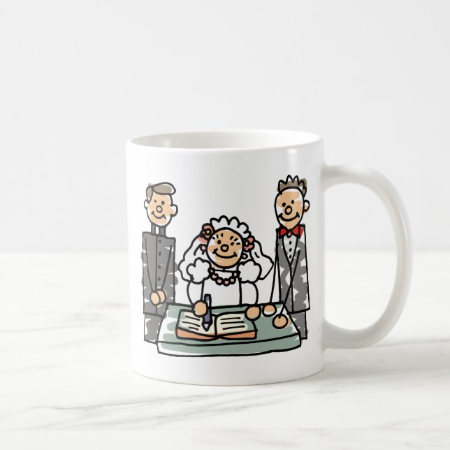 Brautgroom Priester Kirche Hochzeitsbuch Kaffeetasse (Rechts)