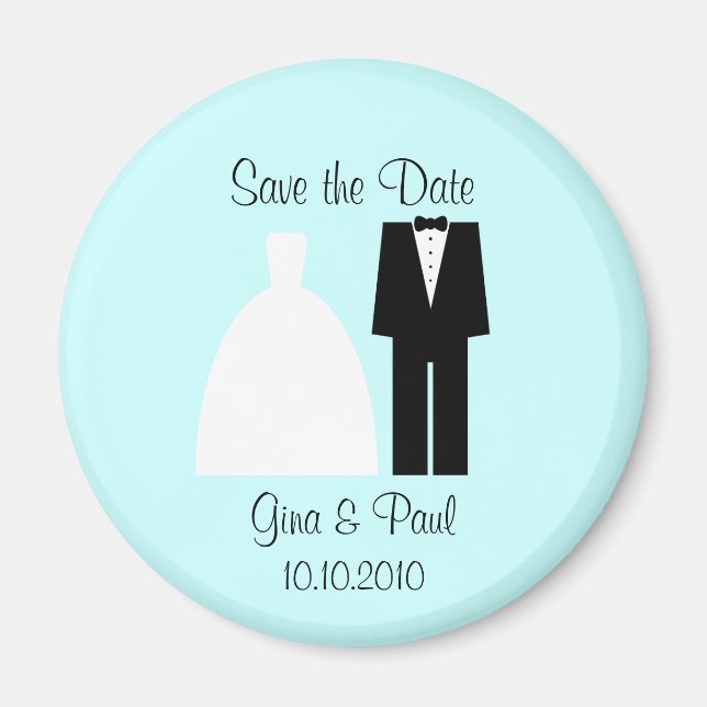 Brautgroom Save the Date Magnet (Vorne)