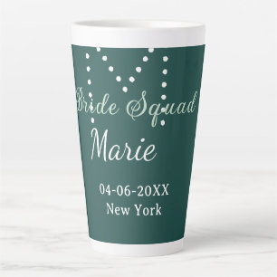 Brautgruppe Name Monogramm Brautjungfer Blau Milchtasse