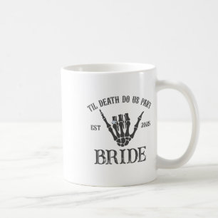 Bräutigam Braut Skelett Gothic Halloween Verlobung Kaffeetasse