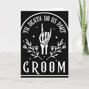 Bräutigam Braut Skelett Gothic Halloween Verlobung Karte