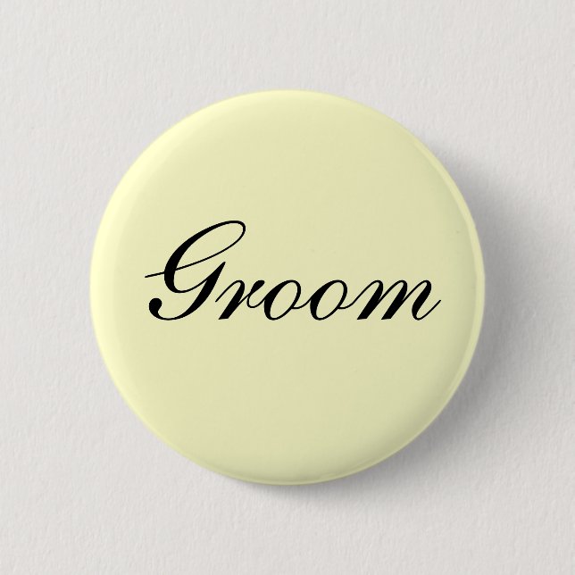 Bräutigam-Elfenbein-Knopf Button (Vorderseite)