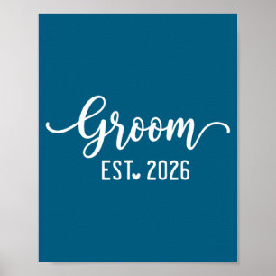 Bräutigam est 2026 Bräutigam und Braut 2026 passen Poster