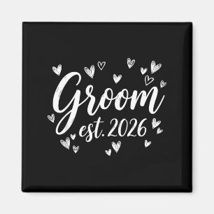 Bräutigam Est 2026 Hochzeit Frischvermählte Braut Magnet