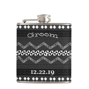 Bräutigam Flask Schnurrbart Flachmann