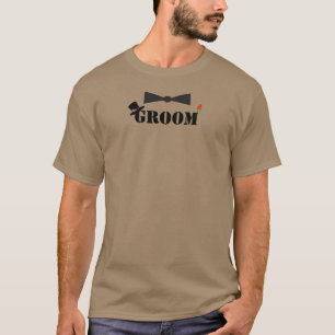 Bräutigam Fliege rote Rose T-Shirts