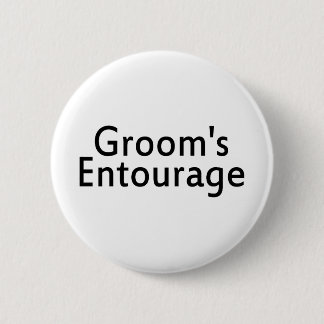 Bräutigam-Gefolge-Schwarzes Button